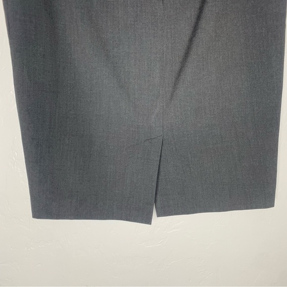 Nine West Dark Gray Midi Pencil Skirt Size 2 - Picture 6 of 8